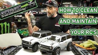 HOW TO CLEAN AND MAINTAIN YOUR RC'S USING COWRC PRODUCTS: FEATURING OUR 1/10 TAMIYA CC02 BRONCOS