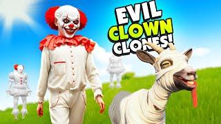 I CLONED Evil Clowns And GHOSTS in Goat Simulator 3!