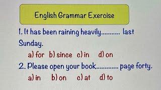 Prepositions Exercise | English Grammar Test