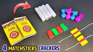 4 Best crackers making from matchsticks , how to make crackers at home , diwali special diy crackers