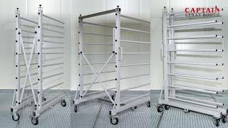 Woodworking spray paint booth mobile drying rack