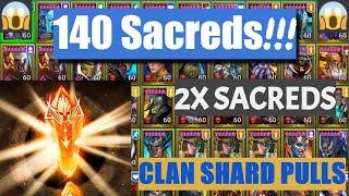 Raid: 140 Sacred Shards!!! 2X Sacreds - RAINING LEGOS!