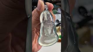 玻璃底天然缅甸翡翠观音，中六价，喜欢可以私信我哦 #jadeite #jade #翡翠直播 #收藏品 #live #资产规划 #翡翠吊墜 #翡翠玉 #翡翠 #资产配置