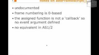 Adding ActionScript Dynamically to Frames (1/2)