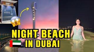 NIGHT BEACH IN DUBAI | DUBAI BEACHES JUMEIRAH | RECHEL IN DUBAI | OFW DUBAI VLOG | PINOY OFW |