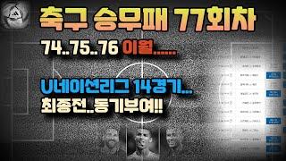 11/15 축구승무패77회차.승무패77회차.축구토토77회차.프로토승부식분석. 스포츠토토분석. 스포츠분석.76회차이월.축구승무패이월분석.