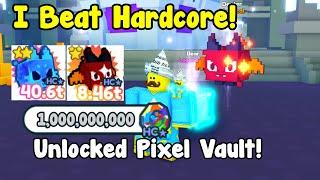 I Unlocked Pixel Vault And Beat Hardcore! - Pet Simulator X Roblox