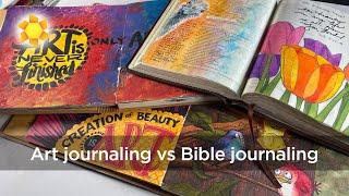 Art journaling vs Bible journaling