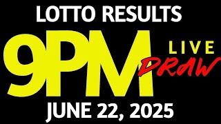 Lotto Result Today 9:00 pm draw June 22, 2025 Sunday PCSO LIVE