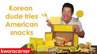 Korean Dude Tries American Snacks