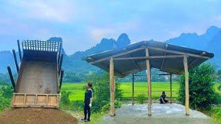 Journey to build a new life after the flood disaster : Pour solid concrete kitchen floor