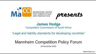 James Hodge - Legal and liability standards for developing countries