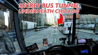 Secret tunnel under Chicago just for buses called the BUS WAY.