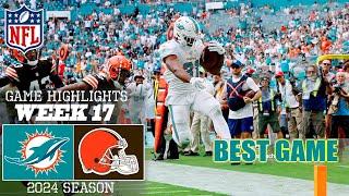 Miami Dolphins vs. Cleveland Browns FULL GAME Highlights [Week 17] | NFL Highlights 2024