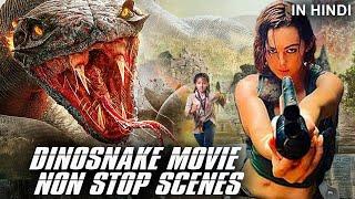 DINOSNAKE MOVIE NON-STOP SCENES | Michelle Elizabeth O'Shea | Hollywood Horror Movies in Hindi