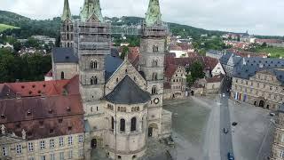 Droneflight around the Bamberg Cathedral (Bamberger Dom) and parts of the city