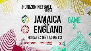 Watch the Horizon Netball Series | Jamaica v s England | on SportsMax, SportsMax YouTube and App!