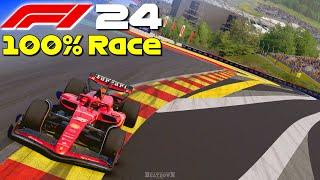 F1 24 - 100% Race around Updated Spa w/ Leclerc