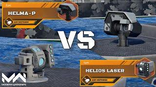 NEW! VIP Laser Air Defense Comparison | Helma-P Vs Helios Laser! | Modern Warships