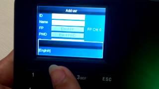 How to create a New User in Attendance/Biometric Machine