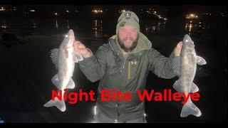 NIGHT FISHING FOR WALLEYE - ICE FISHING