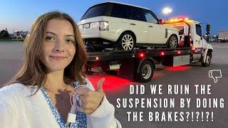 2010 Range Rover L322 | changing the brake pads... and then getting it towed...