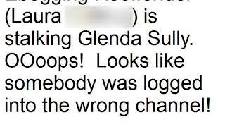 Laura is Stalking Glenda Sully