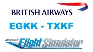 British Airways 747 London Gatwick to Bermuda full flight | Microsoft Flight Simulator