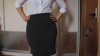 ВЯЗАННАЯ теплая ЮБКА спицами