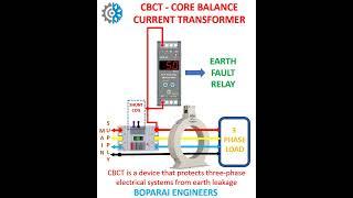 CBCT & EARTH FAULT RELAY #safety #earthing #relay #CBCT #electrician #Transformer #electrical #mccb