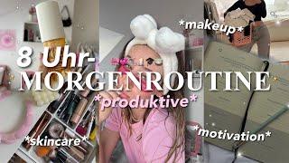 meine 8am *produktive* Morgenroutine 🫧 | skincare, grwm & makeup