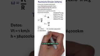 1 MINUTO de Física  Movimiento Circular Uniforme (MCU) #fisica  #movimiento  #19