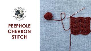 Crochet tutorial: Peephole Chevron Stitch SIDEWAYS???