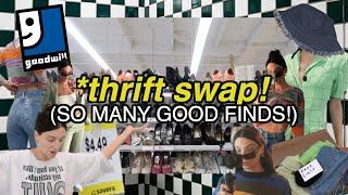 The ULTIMATE Thrift Swap (unboxing + HUGE thrift store try on haul!)