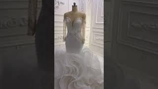 Mermaid Dress vs Princess Gown which one you like best wedding dress bridal salon trying on