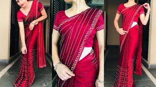 सिर्फ़ 5 मिनट में साड़ी पहननें का सबसे आसान तरीक़ा/How to wear saree perfectly/ saree draping/#saree