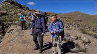 Hiking in the Drakensberg to summit Mafadi.