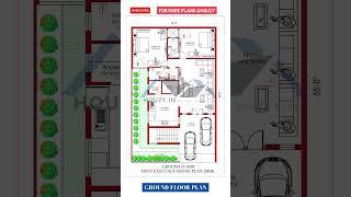 35x55 East facing House Plan 2bhk #houzy #house #housedesign #35x55houseplan #houseplanning #home