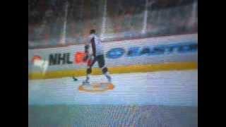 hockey player gets banged up