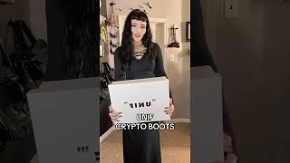 Unboxing my new platform boots, what do you think of them? #goth #platformboots #boots #unbox #fyp