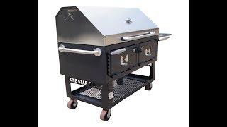 24'' x 48''adjustable charcoal grill & smoker