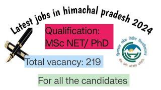 teaching vacancy in central university of Himachal Pradesh latest jobs for MSc PhD candidates in HP