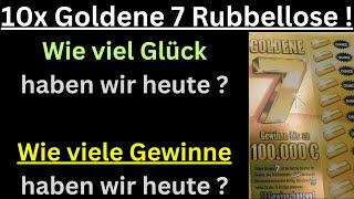 Goldene 7 Rubbellose 10x öffnen - Glücksspiel mit Goldene 7 Rubbellosen