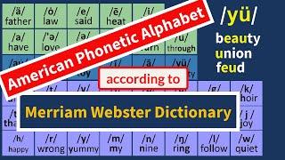 American Phonetic Alphabet | Merriam-Webster Dictionary