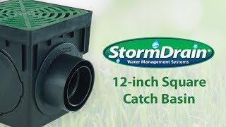 StormDrain 12" Square Drainage Catch Basin with Drain Grate