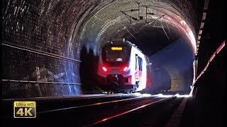 SEMMERINGBAHN Tunnels, galleries, bridges - Scenery mountain railway [4K]