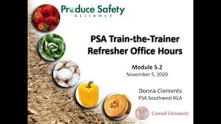 PSA Train-the-Trainer Refresher Office Hour - Module 5-2