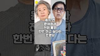 죽기 전 윤여정과 전화 통화 한번 하고싶다는 조영남