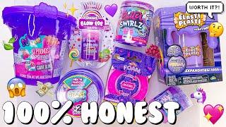 Purple Store Bought Slimes Review Under $8  Walmart vs Ross vs Hobby Lobby