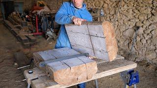 100-year-old Anvil Stand from Reclaimed Oak